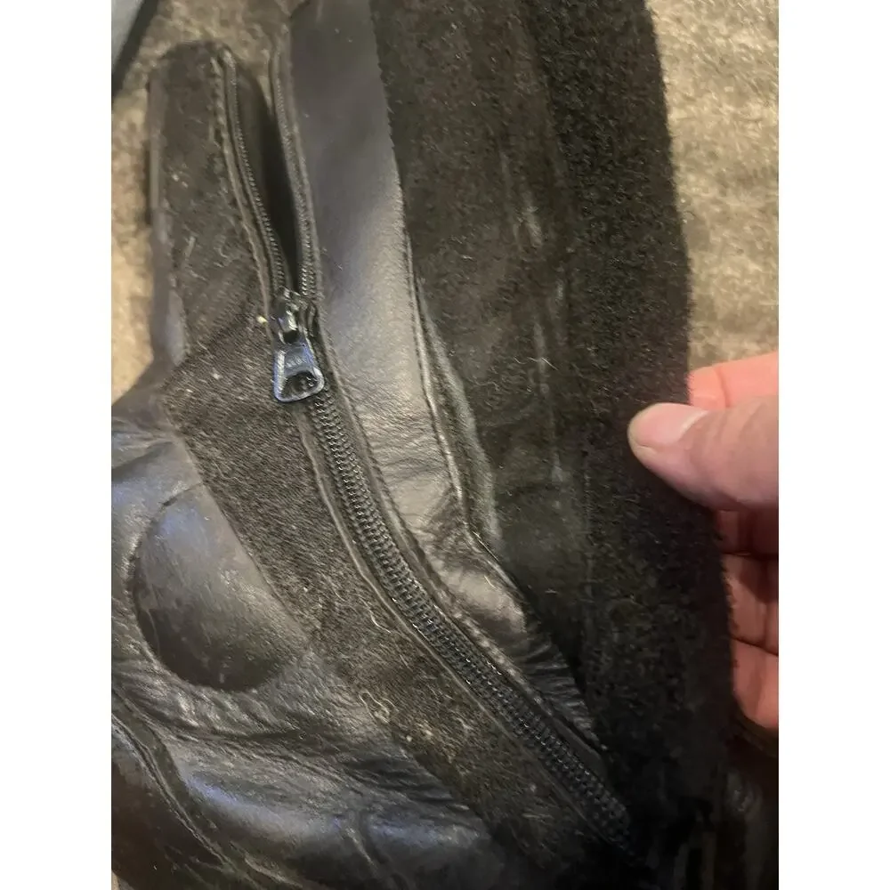 Vintage BMW Motorrad Leather Motorcycle Boots Made Italy Black EU 44 Biker Sz 11